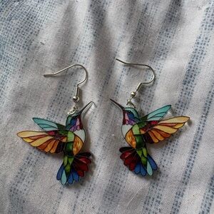 Colorful Hummingbird Earrings